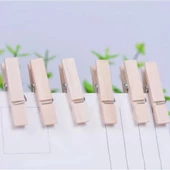 50 Adet Mini Ahşap Mandal - 1
