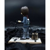 Bisikletli Öğrenci Erkek Biblo - 3