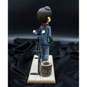 Bisikletli Öğrenci Erkek Biblo - 4