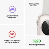 Apple Watch SE 2 GPS 40mm Gece Yarısı Alüminyum Kasa ve Spor Kordon Akıllı Saat - 5