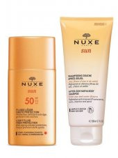 Nuxe Nuxe Hafif Dokulu Yüz Kremi SPF 50 50 ml- Güneş Sonrası Nemlendirici Saç ve Vücut Şampuanı - 1