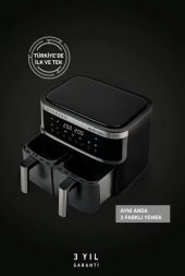 King KYF32 Magicchef Çift Sepetli Sıcak Hava Fritözü 8 Litre - 1