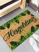 Esnature Yeşil Sarmaşıklı Yaprak Desenli Hoşgeldiniz Yazılı Kapı Önü Paspası 45x70 Cm - 2