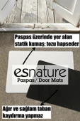 Esnature Home Bohem Temalı Dağ ve Yaprak Desenli Kapı Önü Paspası 45x70 Cm - 4