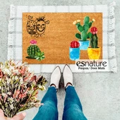 Esnature Kaktüs Desenli Kapı Önü Paspası 45x70 Cm - 3