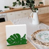 PALMİYE YAPRAĞI TEMALI METAL PEÇETELİK YEŞİL - 7