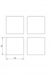 Doğal Taş Bardak Altlığı 4lü Model- Boho - 5