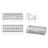 2'li Tel Raf Düzenleyici Çiçeklik Siyah Duvar Raf Seti - 8