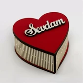 Sevdam Yazılı Ahşap Süs ve Hediye Kutusu - 2