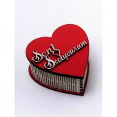 Seni Seviyorum Yazılı Ahşap Süs ve Hediye Kutusu - 1