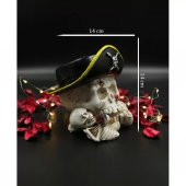 Dekoratif Polyester Kuru Kafa ve Yavru İskelet Küllük - 3