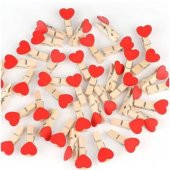 Kalpli Ahşap Mandal Seti 10 Adet Polaroid Fotoğraf Mandalı - 2