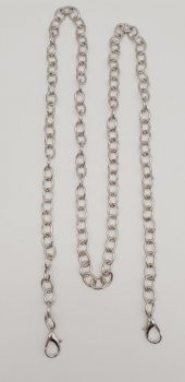 Angel Çanta Aksesuar Gümüş Yuvarlak Model İnce Kancalı Çanta Zinciri 120 Cm - 2