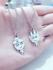 Gri Ateş Ve Su Best Friends Bff Sevgili İkili Kolye Takı Set - 1