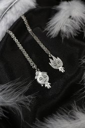 Gri Ateş Ve Su Best Friends Bff Sevgili İkili Kolye Takı Set - 5
