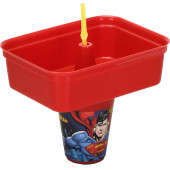 Süperman Köşeli Mısır Kovalı Pipetli Bardak - 1