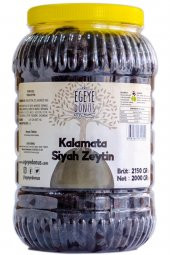 Çok Az Tuzlu Kalamata İri Boy Kuru Sele Siyah Zeytin (Palamut-Jumbo-Extra Boy Eşek Zeytin) - 2 Kg. - 1