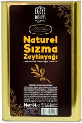 Soğuk Sıkım Natürel Sızma Zeytinyağı Teneke (Yeni Sezon) - 3 Litre - 1