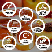 Geleneksel Şeftali Reçeli Cam Kavanoz - 450 Gr. (65-70 Meyve Oranı) - 2