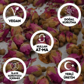 Tomurcuk Gonca Pembe Gül Kurusu - 25 Gr. - Kavanoz Görünümlü Kilitli Poşet - Kilitli Saklama Poşeti - 2