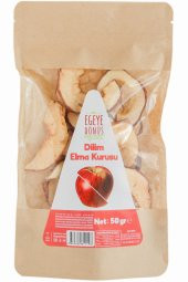 Şekersiz Elma Meyvesi Kurusu (Dilim) Cipsi - 50 Gr. (Yüksek Aroma-Kokteyl Meyvesi-Koruyucu İçermez) - 1