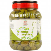 Ev Yapımı Geleneksel Yeşil Kırma Zeytin - 1 Kg. (Naturel Salamura Sadece Tuz ve Su İçerir) - 1