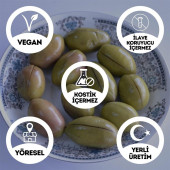 Ev Yapımı Geleneksel Kalamata İri Boy Yeşil Çizik Zeytin Palamut - 1 Kg. (Sadece Tuz ve Su İçerir) - 2