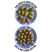 Ev Yapımı Geleneksel Kalamata İri Boy Yeşil Çizik Zeytin Palamut - 1 Kg. (Sadece Tuz ve Su İçerir) - 7