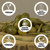 Ev Yapımı Geleneksel Yeşil Kırma Zeytin - 1 Kg. (Naturel Salamura Sadece Tuz ve Su İçerir) - 2