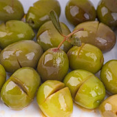 Ev Yapımı Geleneksel Yeşil Kırma Zeytin - 1 Kg. (Naturel Salamura Sadece Tuz ve Su İçerir) - 4