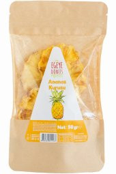 Şekersiz Ananas Meyve Kurusu Cipsi - 50 Gr. (Yüksek Aroma-Kokteyl Meyvesi-Katkı Koruyucu İçermez) - 1