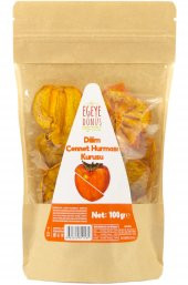 Şekersiz Trabzon Hurması-Cennet Elması-Cennet Hurması Meyvesi Kurusu(Dilim)-100 Gr(Koruyucuİçermez) - 1
