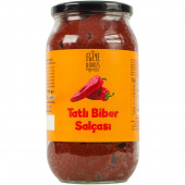 Yöresel EvYapımı Tatlı Biber Salçası Cam Kavanoz-1Kg(Geleneksel Yöntemle Üretilmiştir Katkıİçermez) - 1