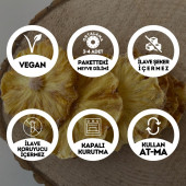 Ananas Meyve Kurusu Cipsi - 25 Gr. - Kavanoz Görünümlü Kilitli Poşet - Kilitli Saklama Poşeti - 2