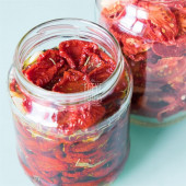 Ev Yapımı Naturel Sızma Zeytinyağlı Bilye Dağ Kekikli Kahvaltılık Kuru Domates Cam Kavanoz-500 Gr. - 5