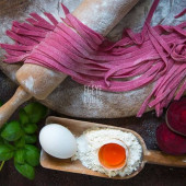 EvYapımı Pancarlı Erişte - 350 Gr. El Kesimi Sebzeli Makarna (Geleneksel Yöntemlerle Üretilmiştir) - 6