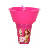 Barbie Yuvarlak Mısır Kovalı Pipetli Bardak - 1