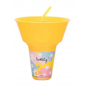 Tweety Yuvarlak Mısır Kovalı Pipetli Bardak - 1