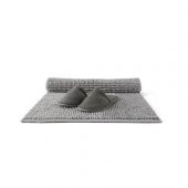 Mikrofiber Banyo Paspası Açık Gri Renk 60x120 Cm MeridyenDukkan Yumuşak Banyo Halısı Ultra Emici - 4