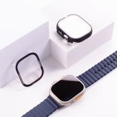 KNY Apple Watch 7 45 MM İçin Kavisli Ekran Koruyuculu Sert Gard Kapak Gard 13 Şeffaf - 4