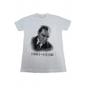 Beyaz Atatürk Baskılı Tişört - 1