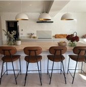 MYLİGHTS MODERN SPOR AVİZE 40 CM BEYAZ  İÇİ ALTIN SARKIT - 1