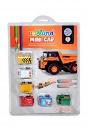 6lı Çek-bırak Oyuncak Mini Iş Makinesi Seti - Boyama Kitabı Hediyeli - 1