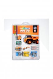 6lı Çek-bırak Oyuncak Mini Iş Makinesi Seti - Boyama Kitabı Hediyeli - 2