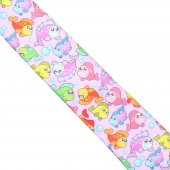 Balık Desenli Çocuk Kravat Mor - 2