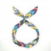 MORDİNO Renkli Etnik Desenli Telli Saç Bandı - 1