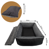 Lepus Winter Bed Kedi Ve Köpek Yatağı Siyah M-(52x67x21)cm - 3