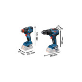 Bosch GDX 18V-200 + GSR 18V-50+ 2 x GBA 18V 4.0Ah + GAL 18V-40 L-Boxx - 06019J2220 - 2