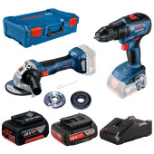 Bosch Gws 180-Lı + Gsr 18V-50 2.0 + 5.0Ah Akülü Akülü Avuç Taşlama - Delme/Vidalama - 0615990M47 - 1