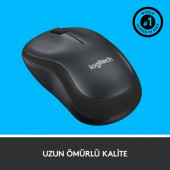 Logitech M220 Sessiz Kompakt Kablosuz Mouse - Siyah - 5